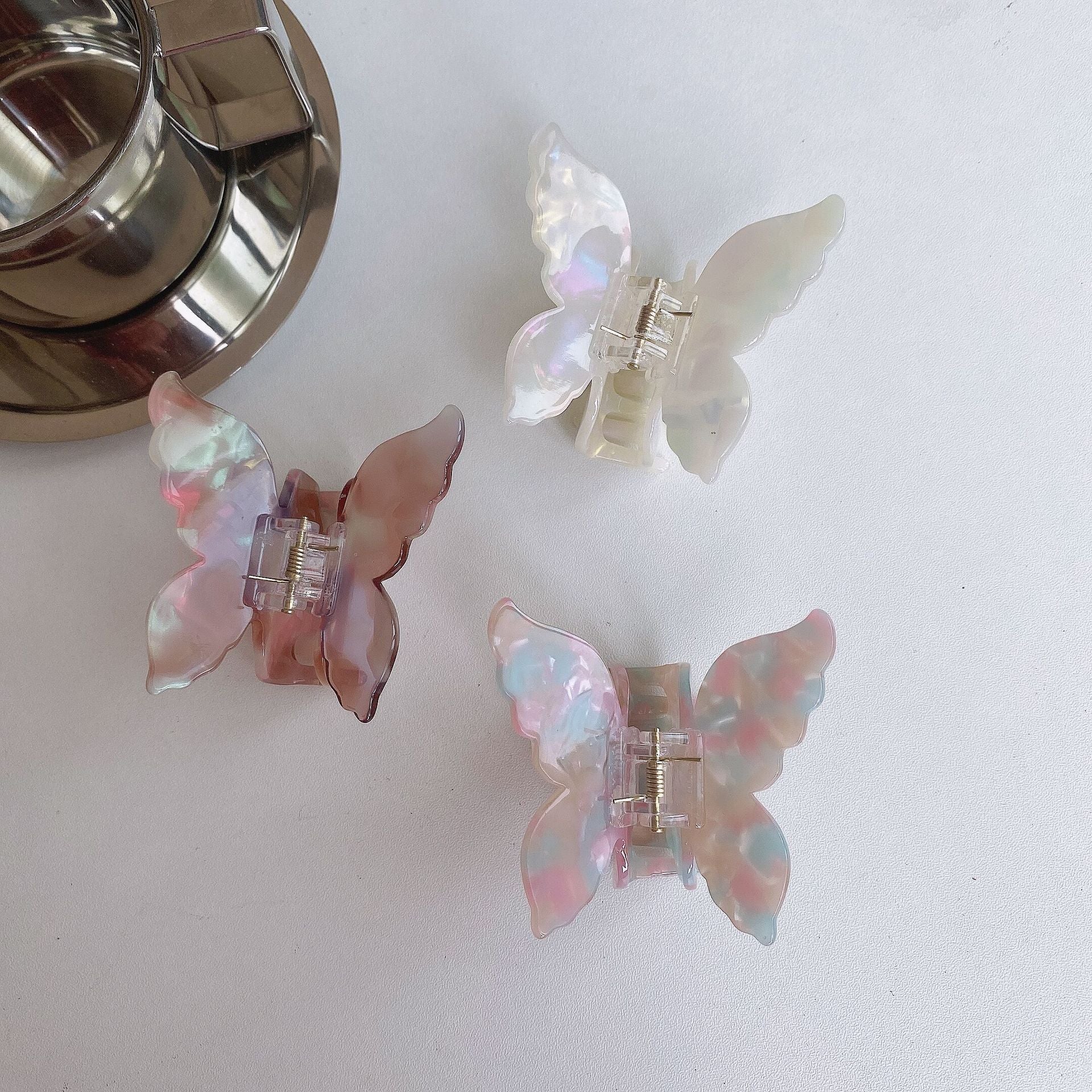 Wholesale French Vintage Butterfly Acetate Hairpins Hair Clips